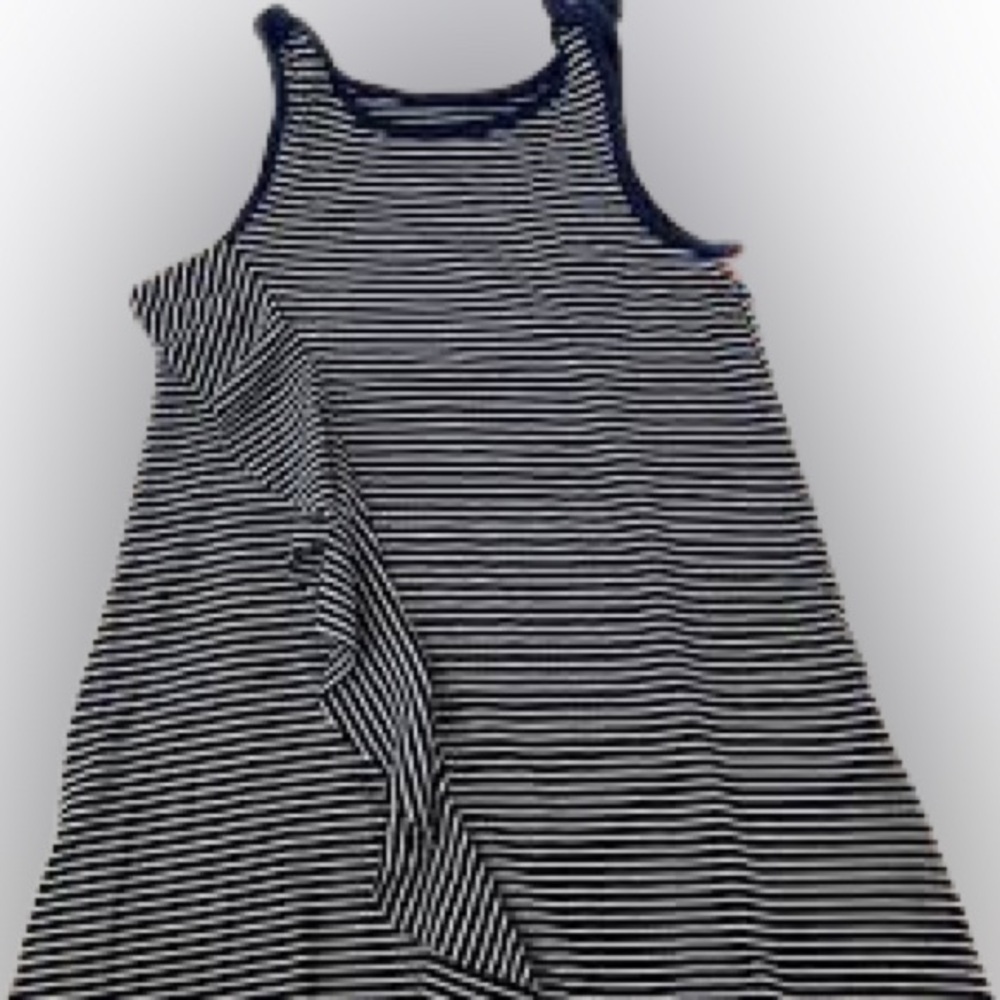 Cat & Jack Navy and White Striped Tank Top